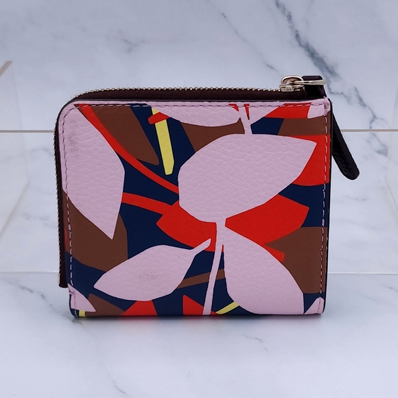 Kate Spade - Bifold Tropical Leather Wallet - Pink Multicolor - Picture 2 of 8